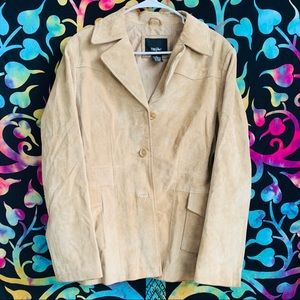 🖤 Mossimo Tan Suede Leather Coat